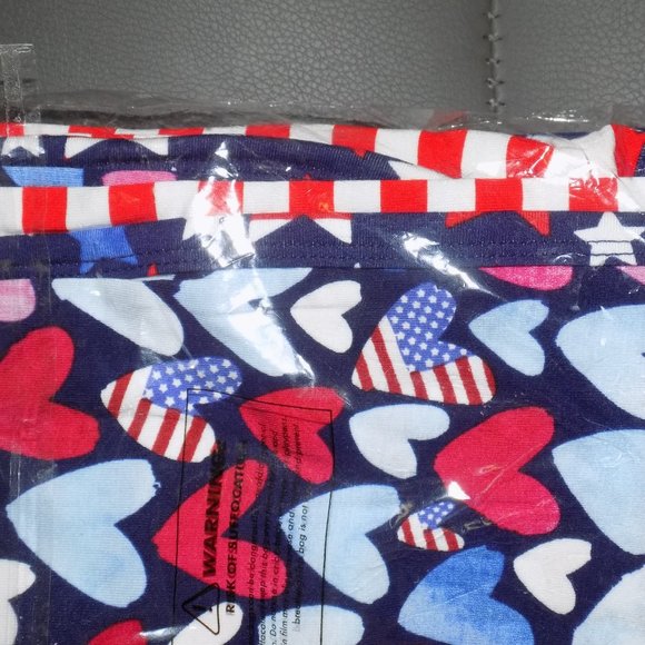 Posh Peanut Liberty & Red White Striped Patoo W/Washington Trim Error NEW